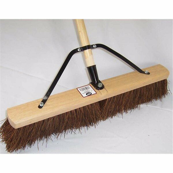 Gongs 09943 24 in. Pushbroom with Brace & Handle Palmyra GO3533216